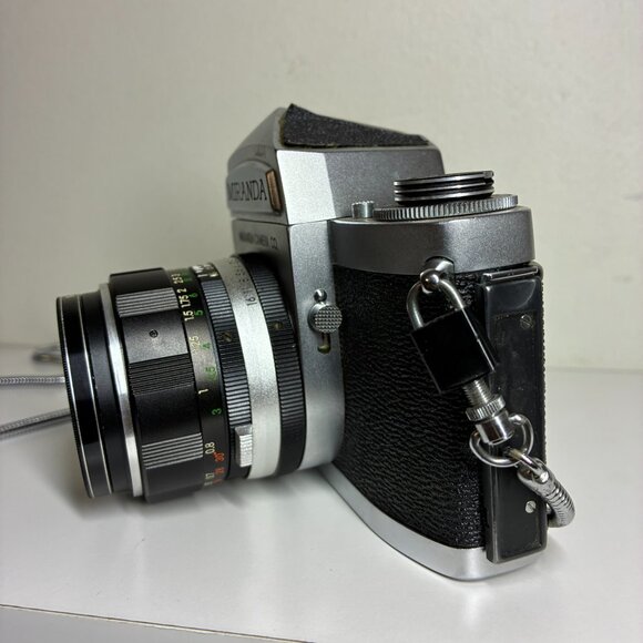 Vintage Miranda NO. 714755 SLR Film Camera Vivitar 46mm Skylight 1A Len's WORKS - Picture 4 of 11